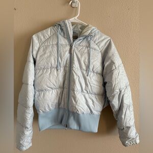 Nike Kids Light‎ Blue Zip Up Hooded Puffer Jacket size Small 4-6 Girls Boys